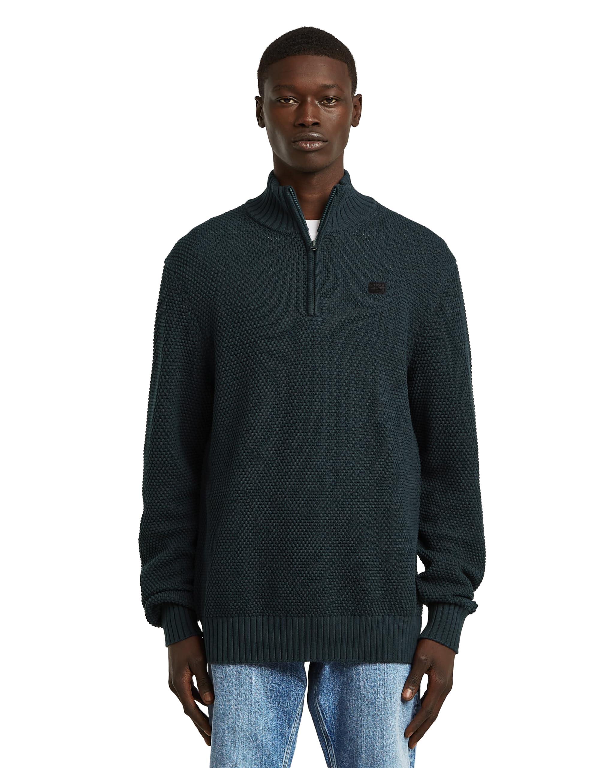 G-STAR Men's Honeycomb Structure Skipper Knit, Blue (dk patriot blue D27107-D631-7160), L