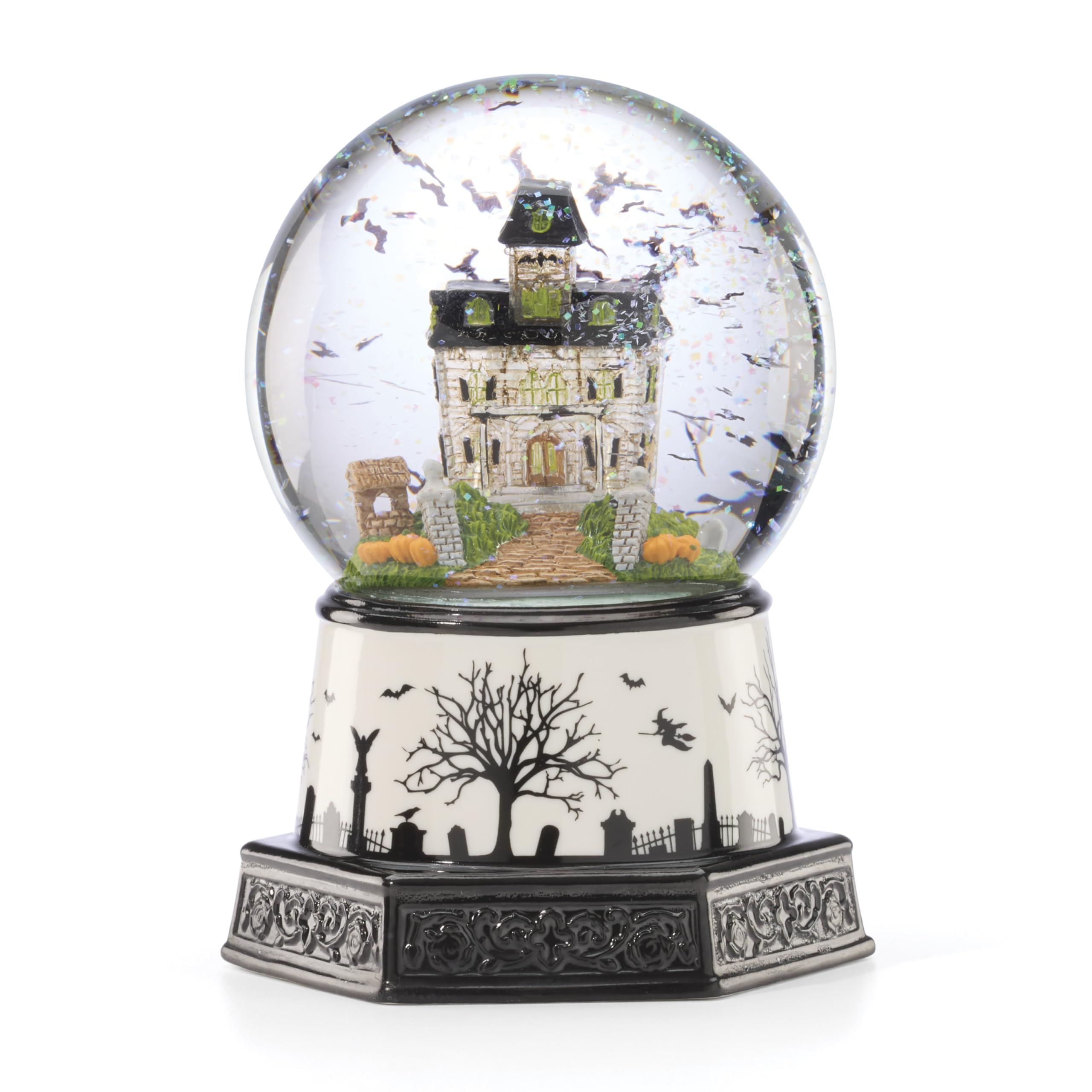 Lenox Haunted Village Light-Up Snow Globe