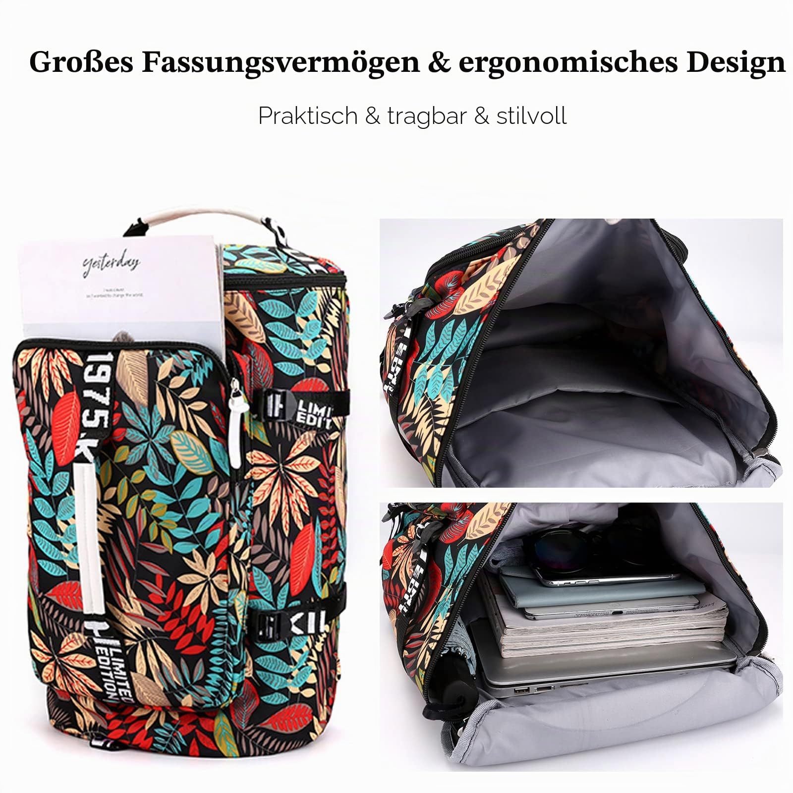 FANDARE Reisetaschen Sporttasche Laptop Tasche Damen Umhängetasche Herren Handgepäck Schultertasche Übernachtung Sporttasche Weekender Kliniktasche Schwimmtasche Trainingstasche Schultertasche