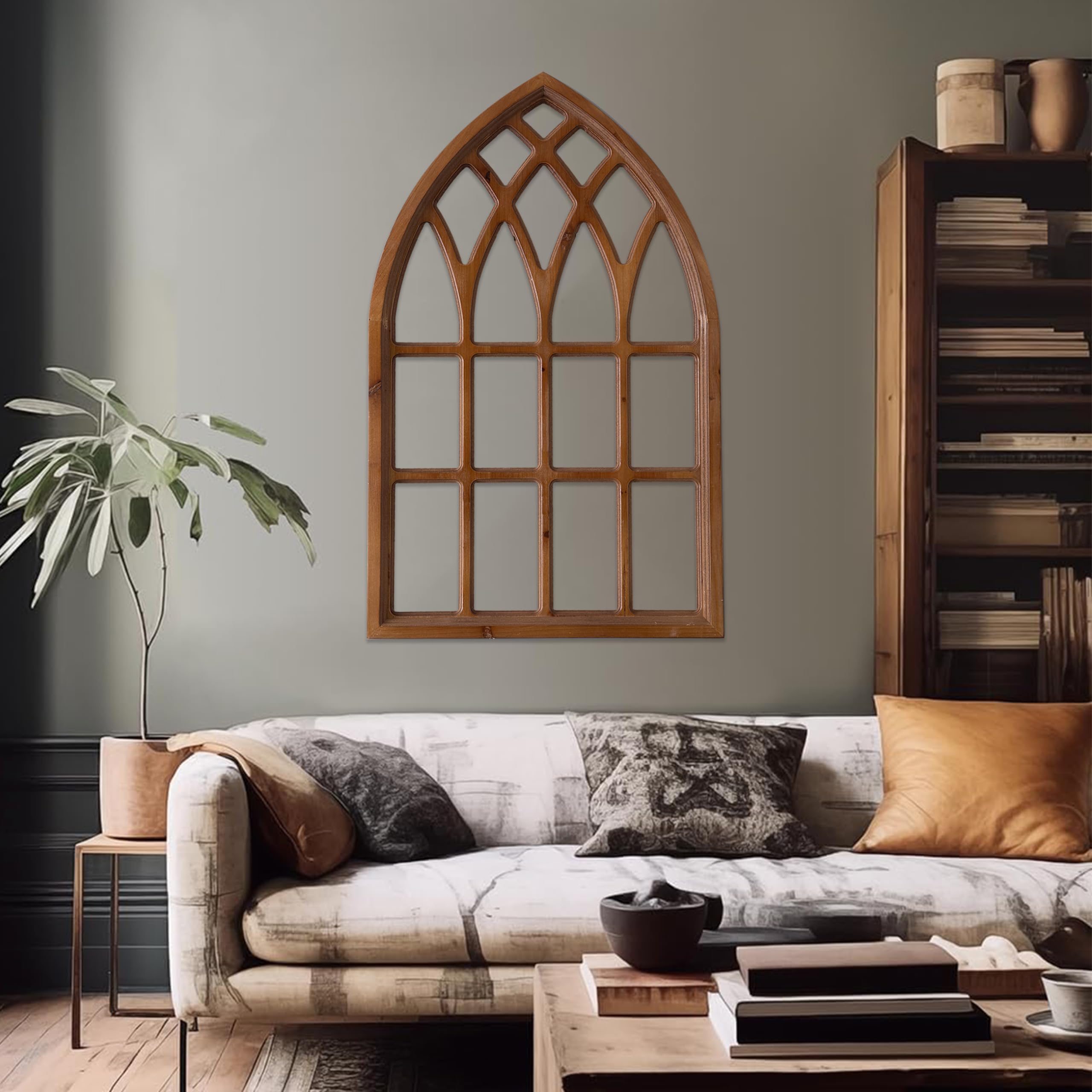 JFY Designs Ellery Wooden Handcrafted Cathedral Arch | Abstract - View #4