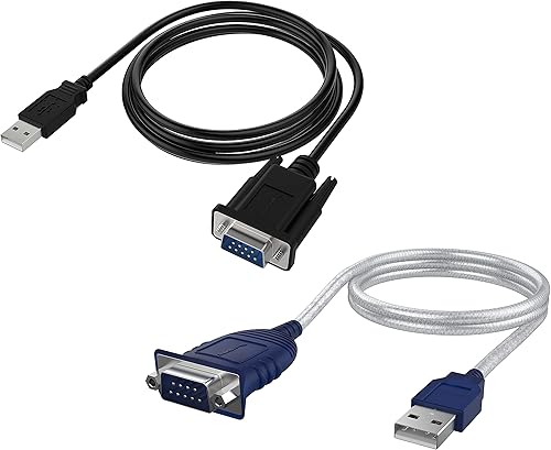 SABRENT Cable adaptador USB 2.0 a serie (9 pines) DB-9 RS-232 Cable adaptador de 6 pies chipset FTDI+USB a serie (9 pines) DB 9 RS 232 Cable