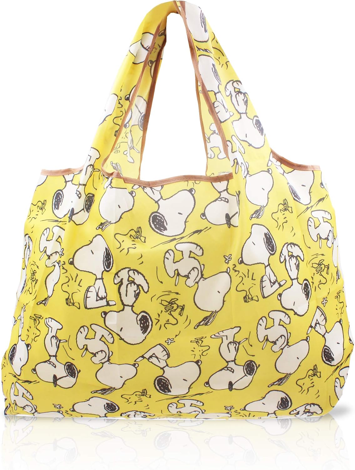 Finex 3 Pcs Set pattern Waterproof Foldable Washable Reusable Grocery Bags White Do Peanut