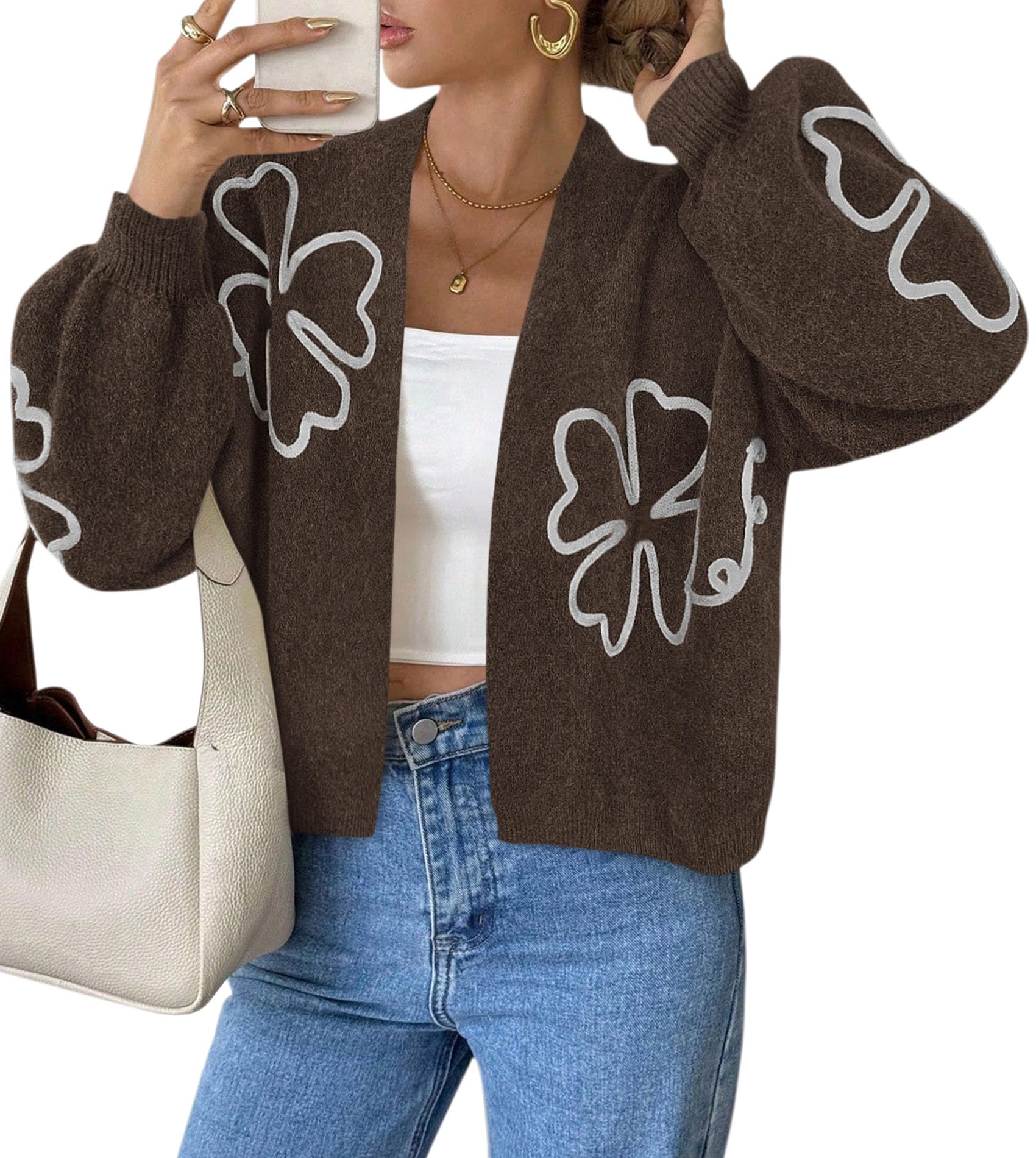 PRETTYGARDEN Womens Oversized Cardigan