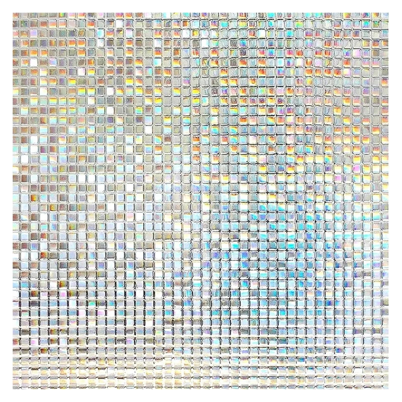 Shallezsou Color-03 Window Films 3D Stained Glass Window Film Privacy Stickers Static Cling Frosted Vinyl Look Decorative Rainbow Shower Windows(,55X200cm)