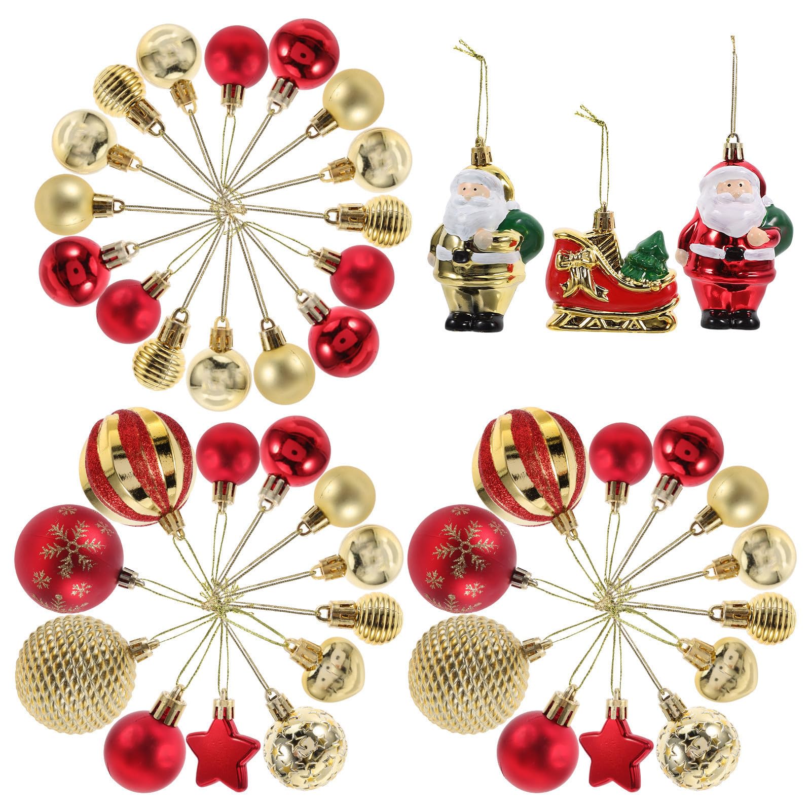 Toyvian 360 Piezas Bolas de Adorno Navideñas Rojas de Resina PVC | Colgantes Ligeros y Reutilizables, Diseño Festivo para Celebraciones Navideñas y Reuniones Familiares
