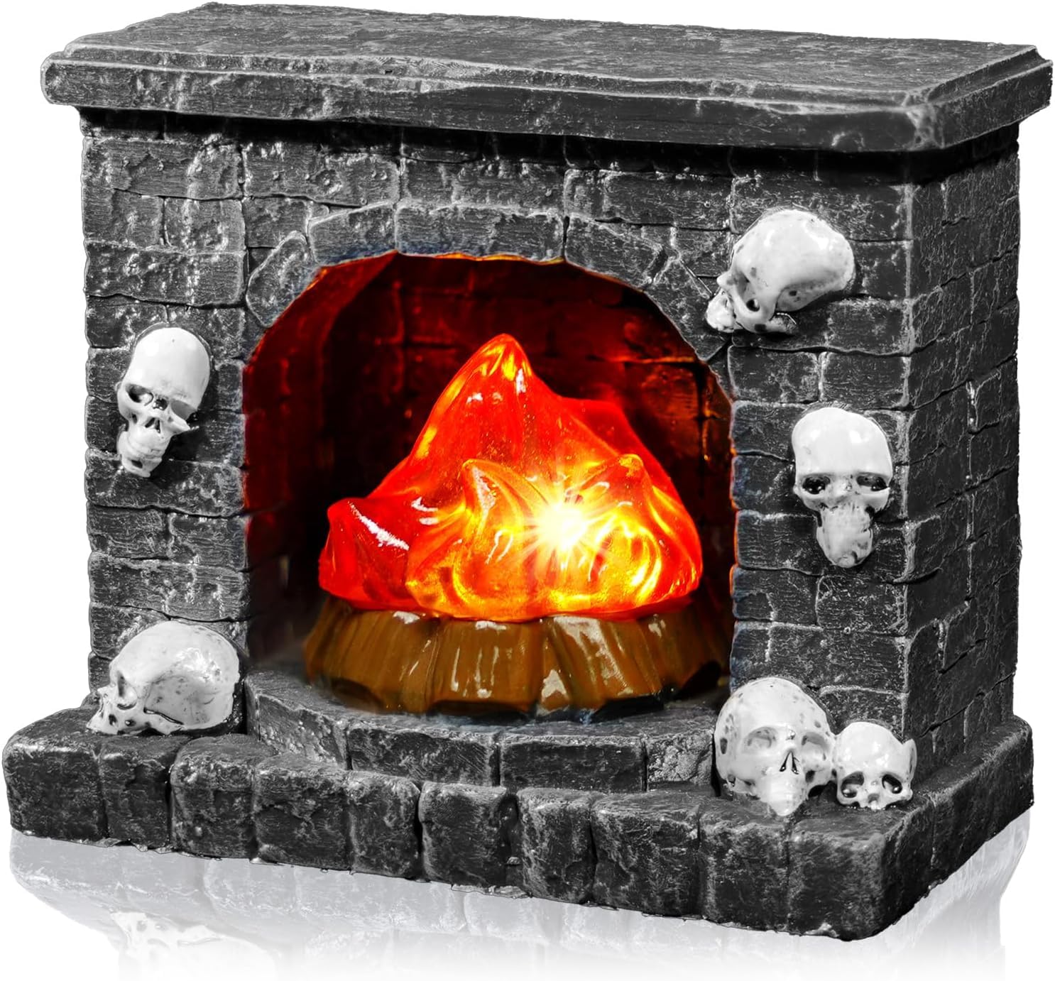 GW Box 1: 12 Scale Mini House Furniture and Accessories Black Miniature Fireplace for Indoor Home Table Centerpieces