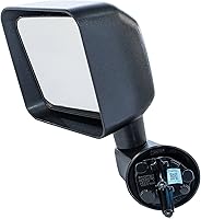 Vista 3 de Dependable Direct Espejo manual del lado izquierdo del conductor, texturado, sin calefacción, plegable, compatible con Jeep Wrangler 2007-2016