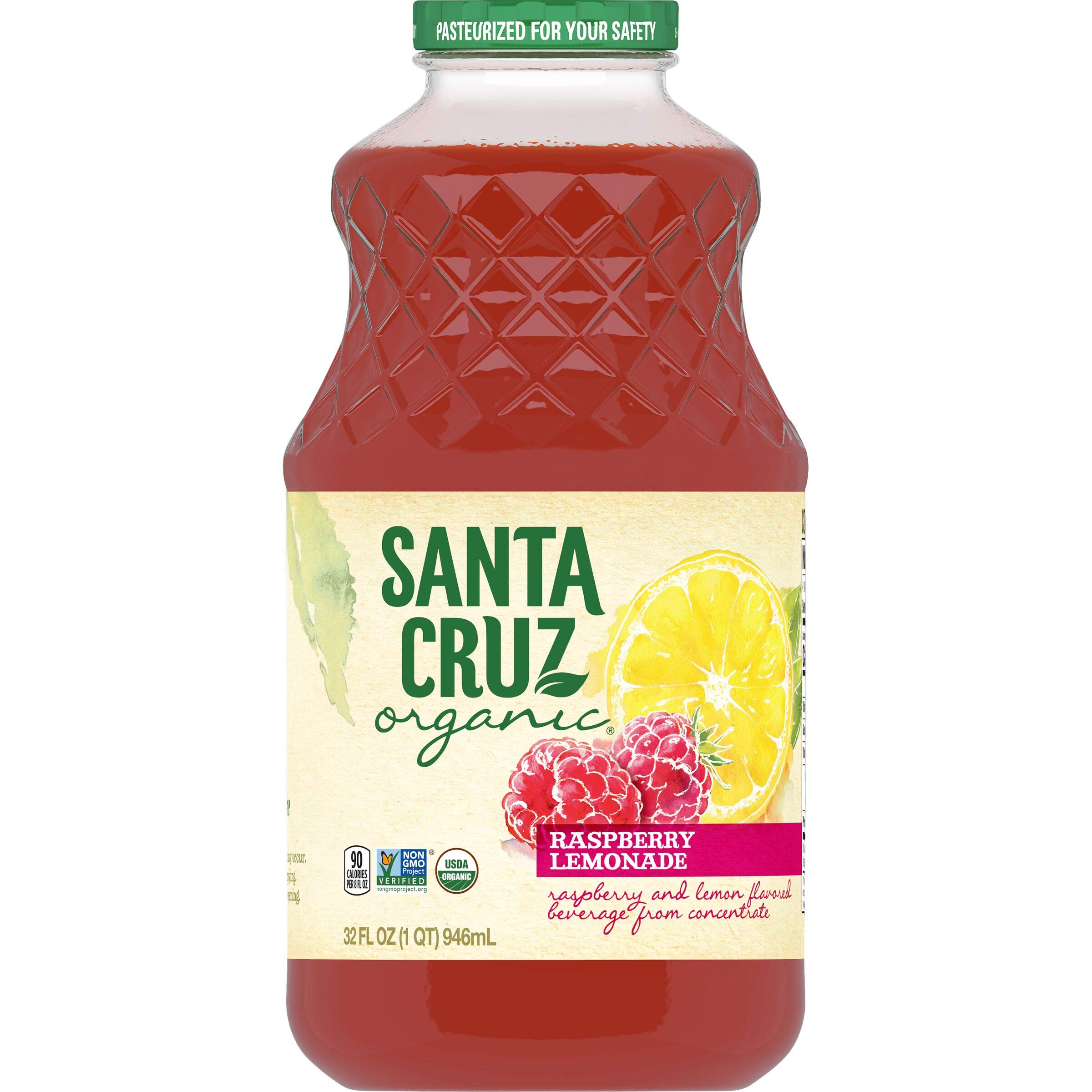 Santa Cruz Organic Raspberry Lemonade, 32 OuncesUSDA Organic