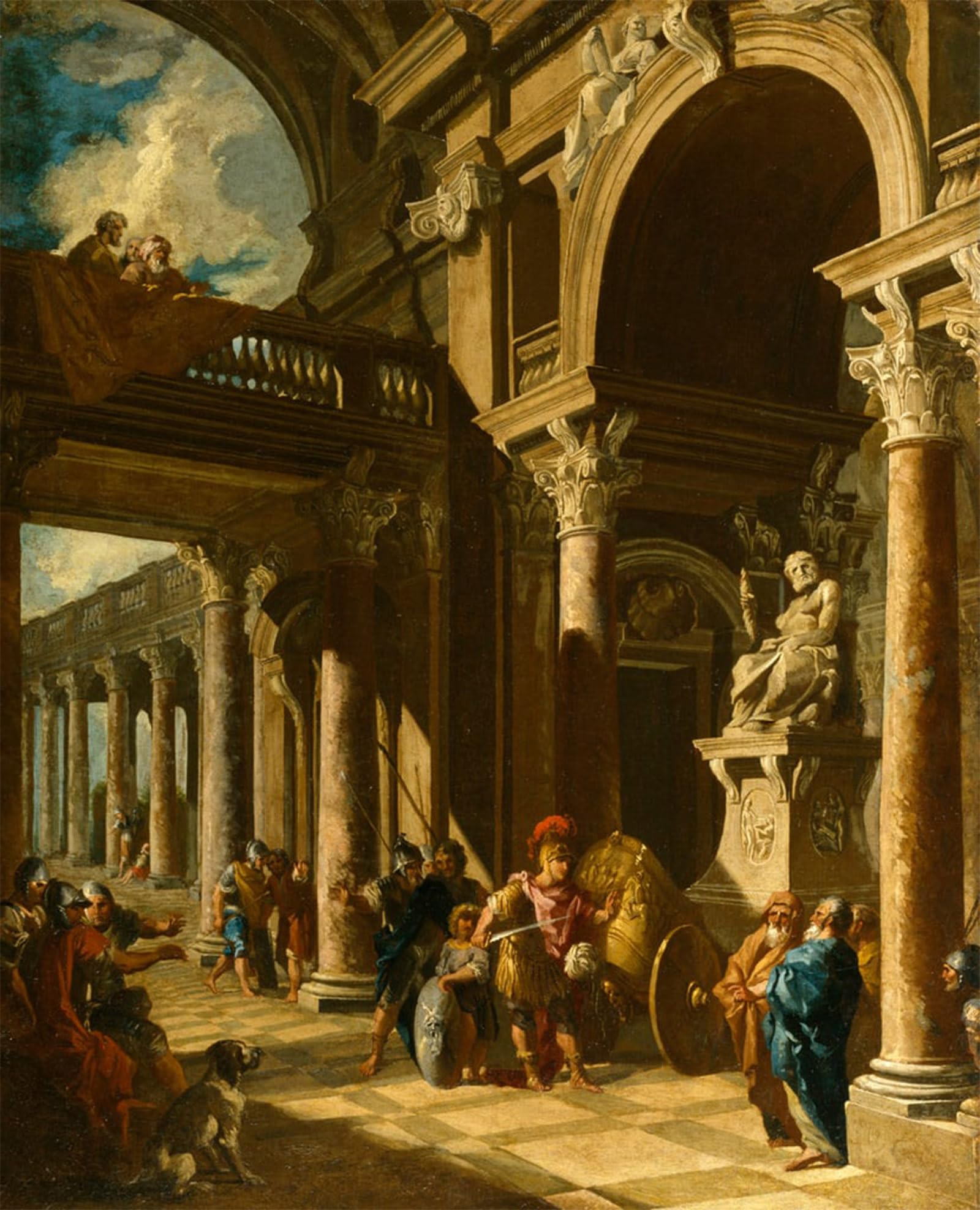 POSTERIIk Vintage Art Print Images Pictures Print Alexander the Great Cutting the Gordian Knot by Paolo Pannini Modern Colour Posters for Office Home Decor 60x90cm
