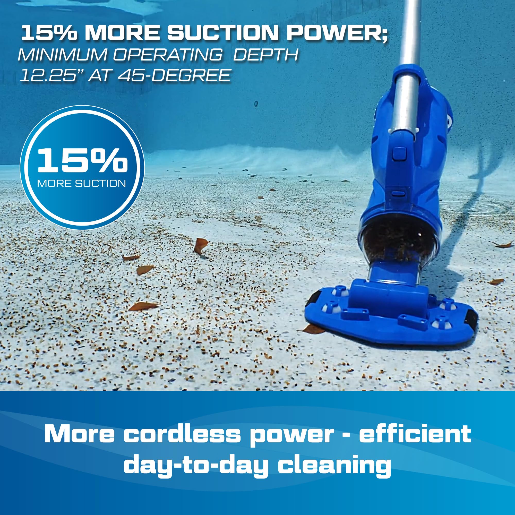 POOL BLASTER Catfish (2da Generación) Aspirador Inalámbrico para SPA y Jacuzzi, Más Potencia y Capacidad, 45 Min de Autonomía, Limpieza Puntual para Piscinas Desmontables Pequeñas, Recargable