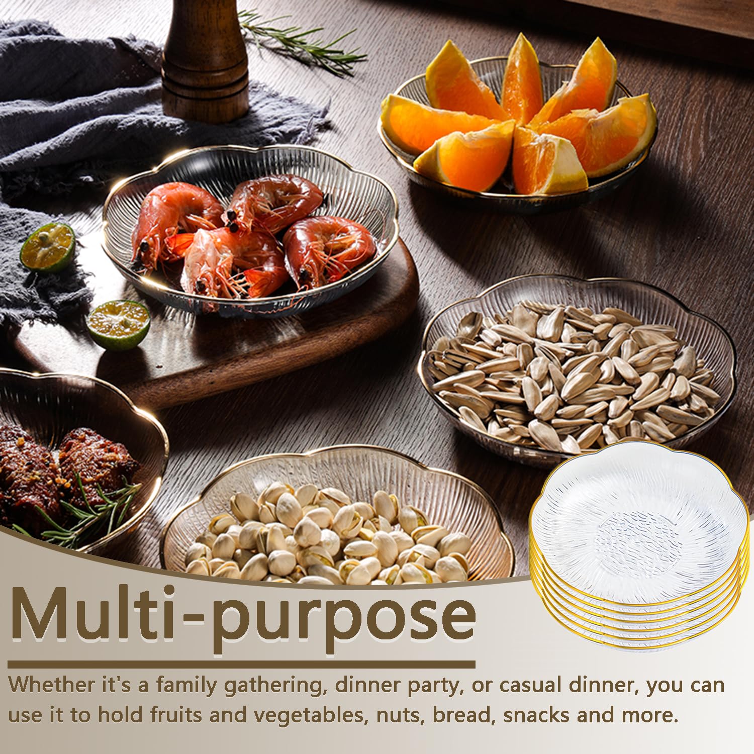 調理器具 Salad plates/Cake plates 6 boxes.. Amazon.com | Zisqerts Set of 6 Clear Acrylic Salad Plates, 6 Inch