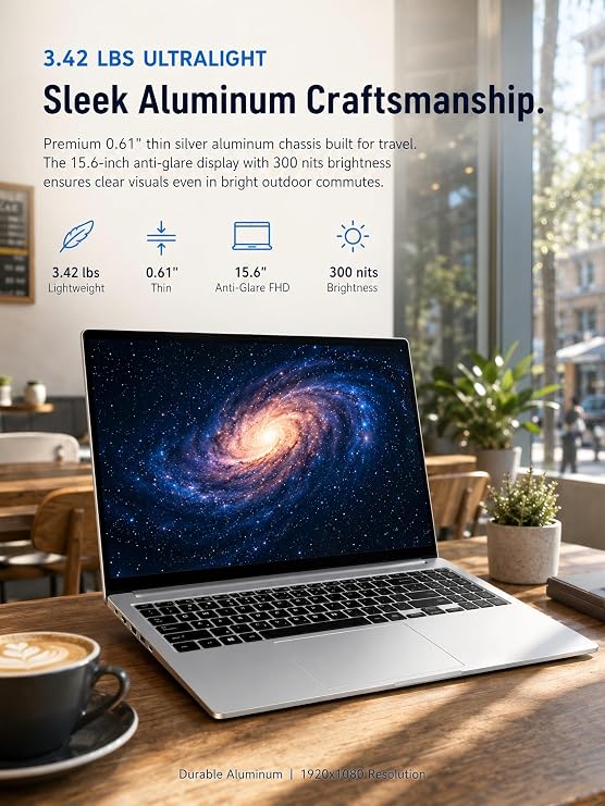 Samsung Galaxy Book4 15.6 Full HD Business Laptop, Intel Core 7 150U 10-Core Processor, 16GB RAM, 512GB SSD, Windows 11 Pro, Backlit Keyboard, Fingerprint Reader, RJ45 Ethernet, Copilot Key, Silver