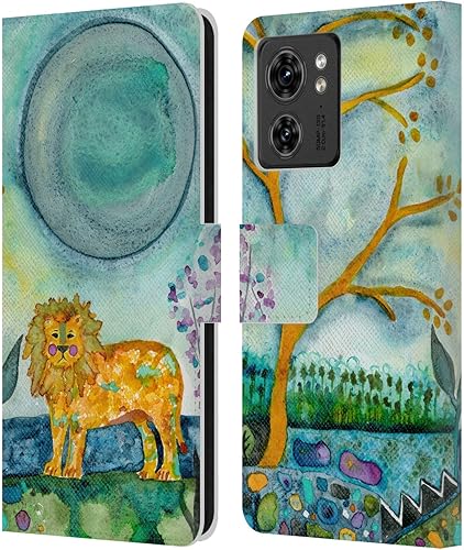 Miniatura 9 de Head Case Designs Officially Licensed Wyanne Quiet Creative Animals 2 Leather Book Wallet Case Cover Compatible with Motorola Moto Edge 40
