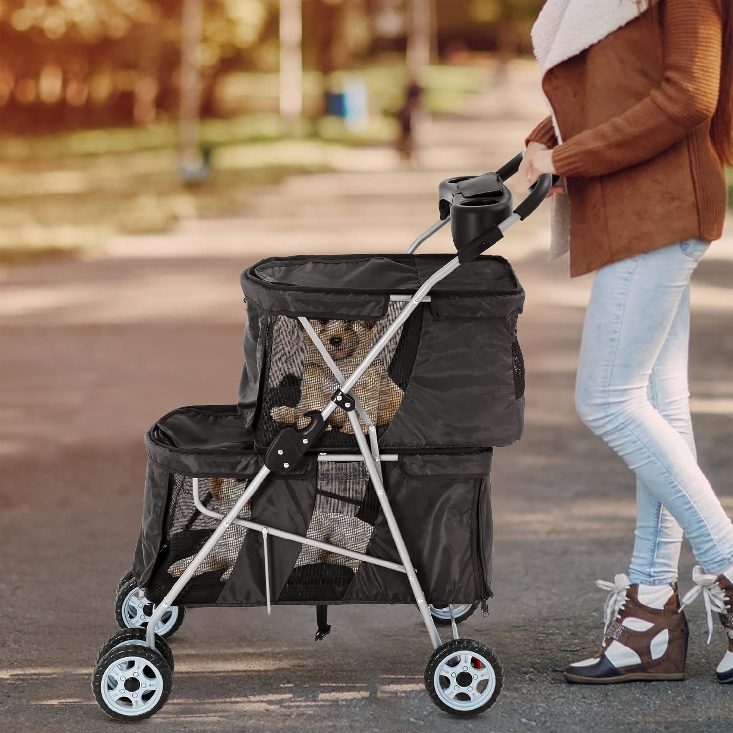 Ultimate Comfort: The Double Dog Stroller Review for Small Pups!