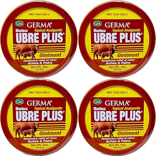 Germa Manteca Ubre Plus Ungüento 3 oz. Lata 4-PACK