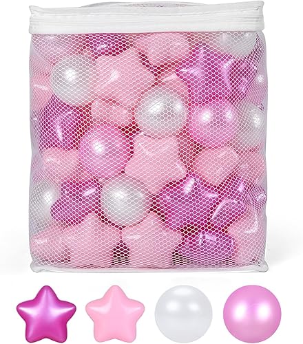 Miniatura 36 de STARBOLO Pelotas de estrella para niños pequeños, 100 unidades, estrellas de 2.55 pulgadas, sin ftalatos, sin BPA, no tóxicas, a prueba