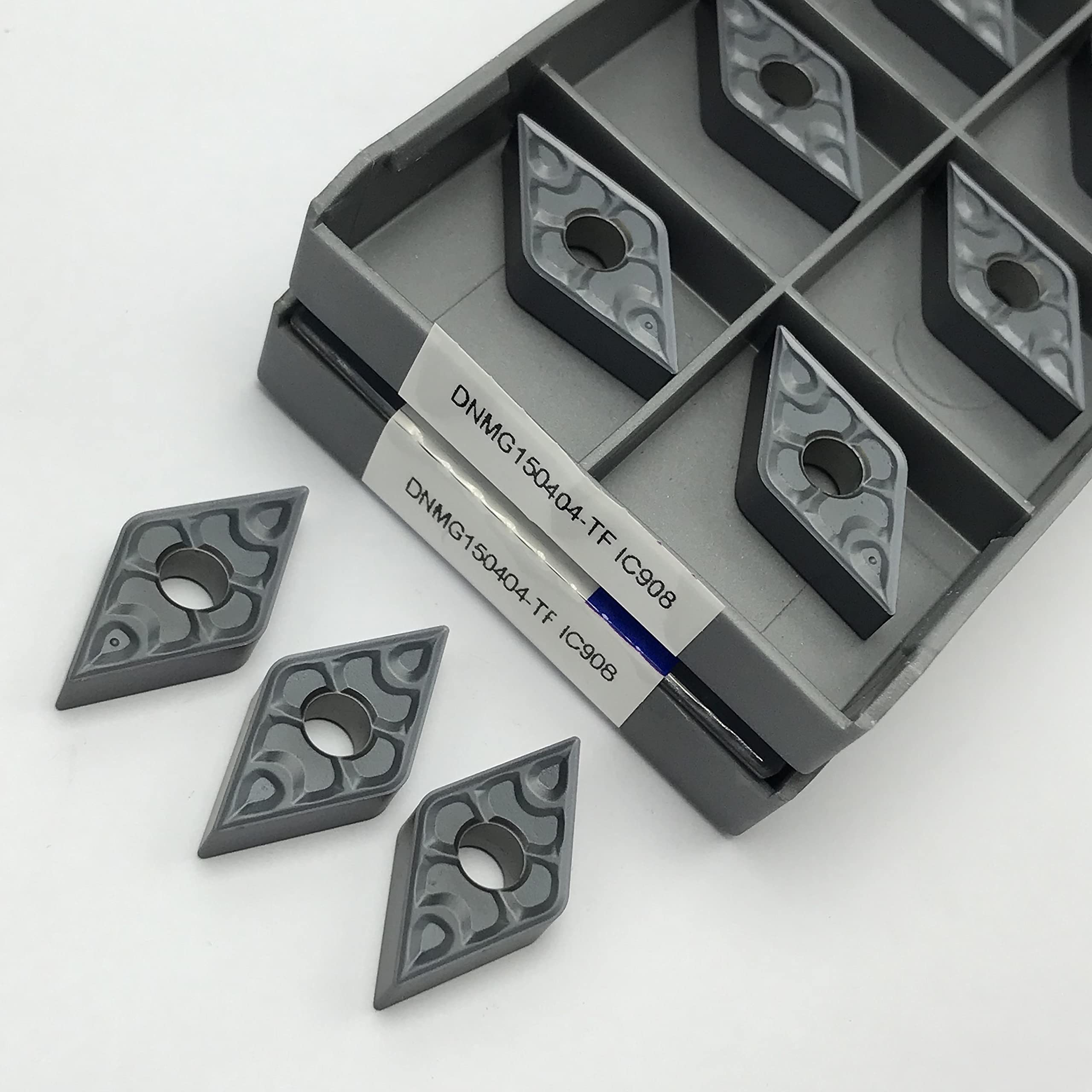 Herramientas de torno de acero inoxidable. DNMG150604 DNMG150608 IC907/908 herramienta de torneado externo inserto carburo alta calidad torno CNC insertos corte