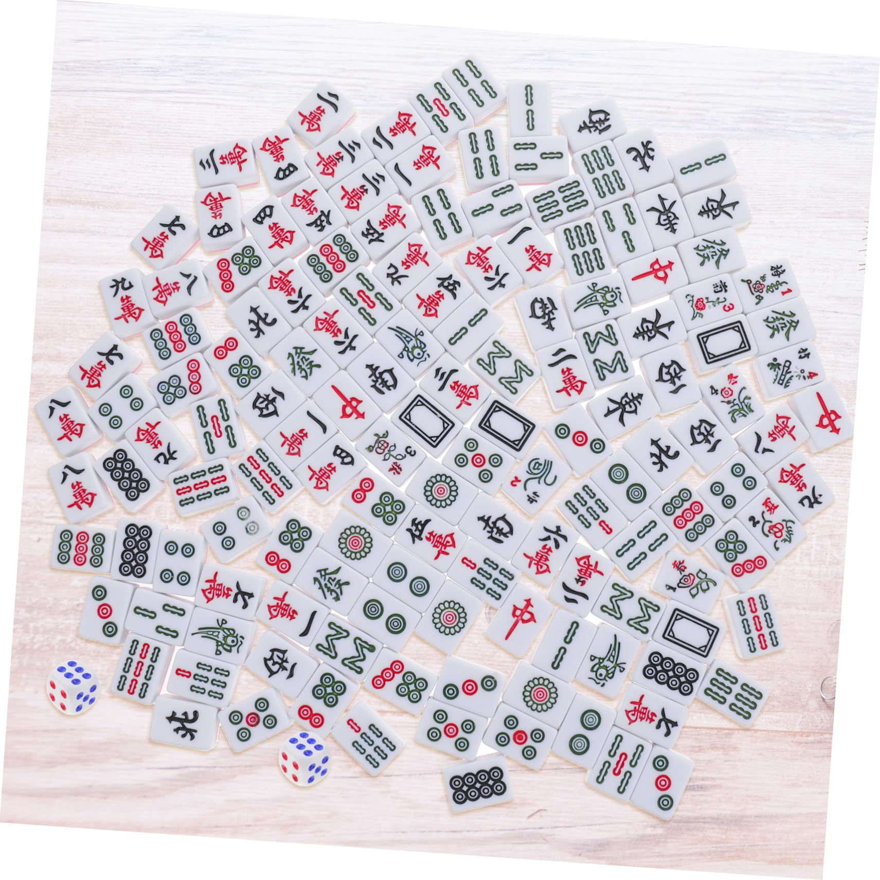 ifundom Kleiner Mahjong Satz 1 Satz aus Melamin für Mahjong Liebhaber | Reiseformat, Leichtes Satz, Klare Drucktechnik, Feine Verarbeitung, für Partys und Freunde