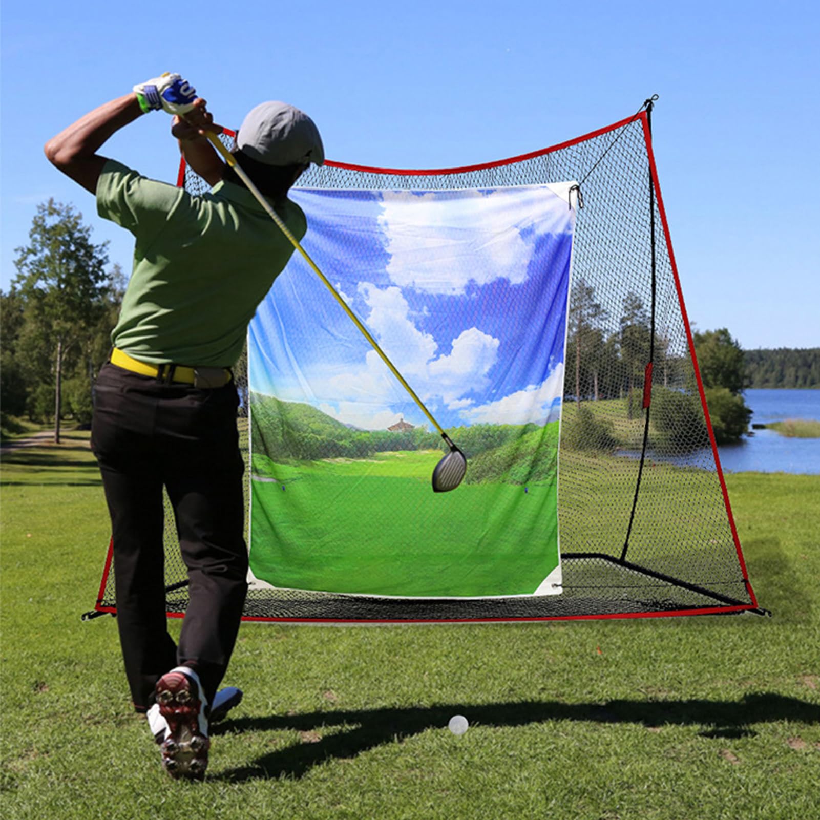 Bersaglio da Golf Pieghevole e Facile da Montare Ausilio per l'Allenamento | Bersaglio per pratica da interno Per l'uso in cortile, interno, esterno, casa, campo, prato, giochi