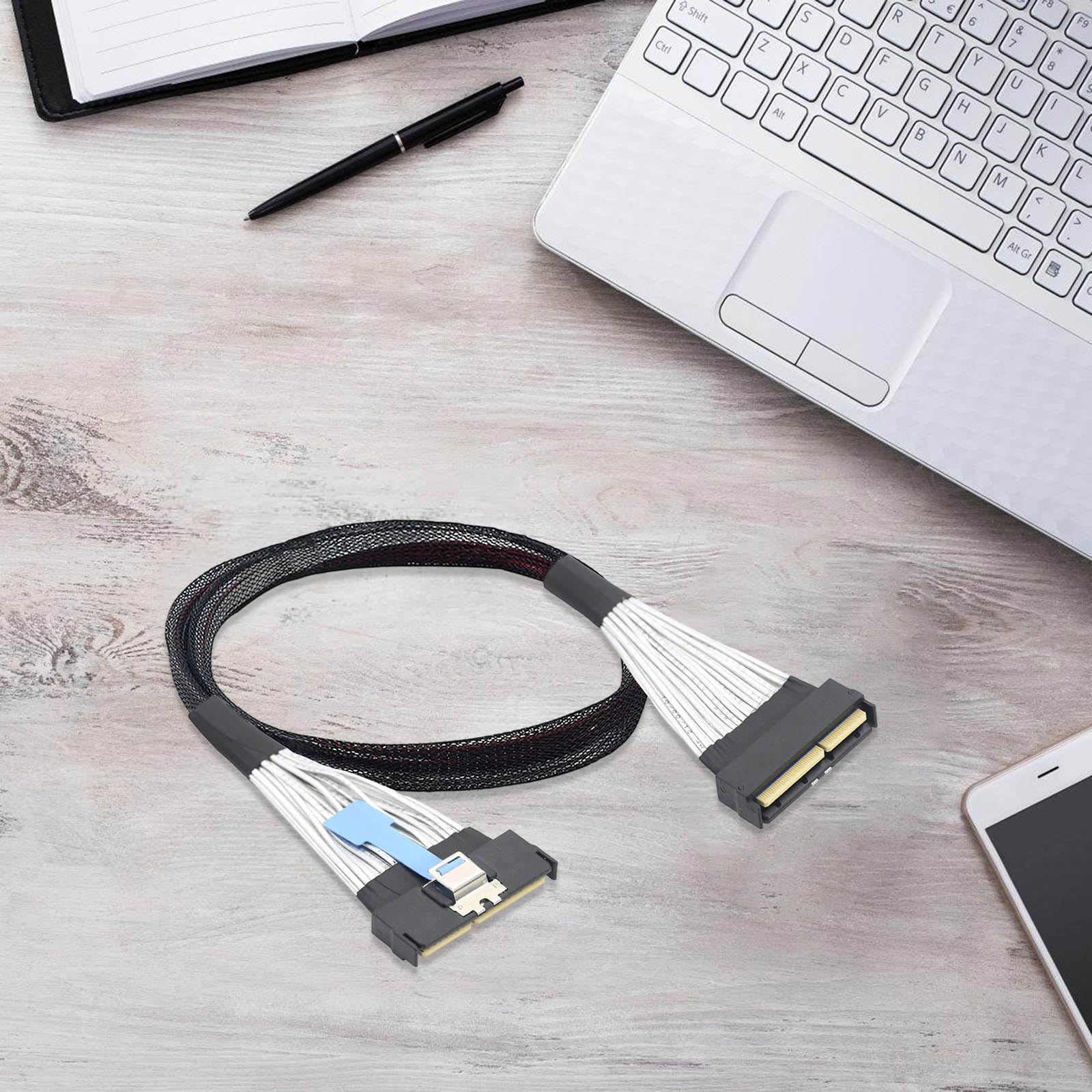 Cavo dati in plastica MCIO5.0 124P 16X con schermatura per connessione server e desktop Cavo dati server velocità