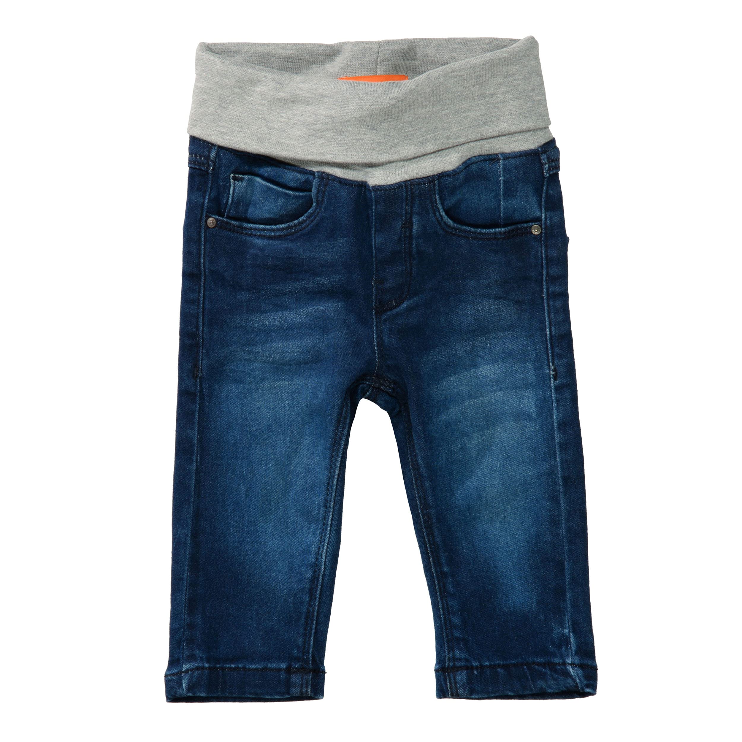 Staccato Jeans Baby Unisex - Pull On, weich, elastischer Umschlagbund, strapazierfähig - Mid Blue Denim, Größe 68-86