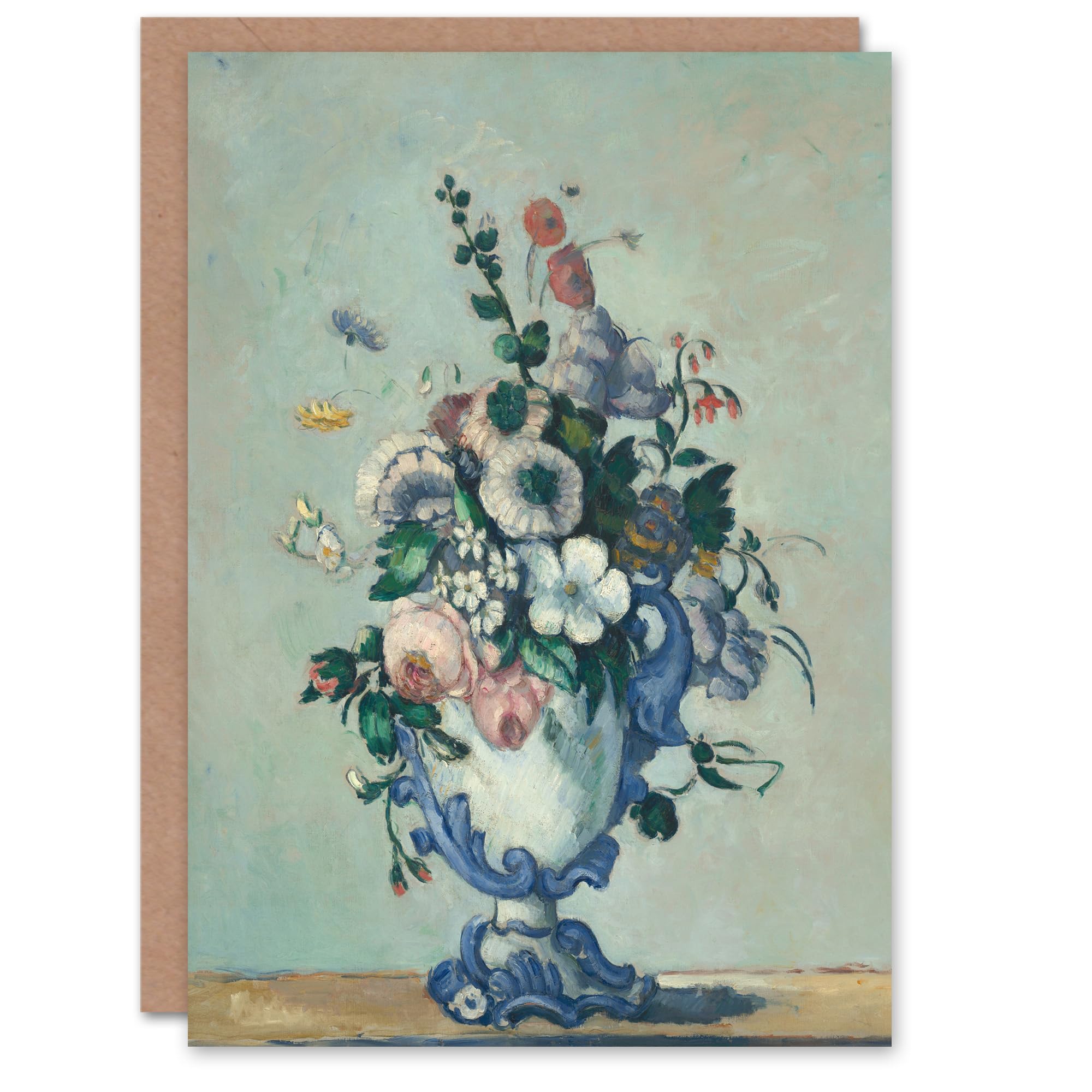 Artery8 Paul Cezanne Art Card Flowers in a Rococo Vase Still Life