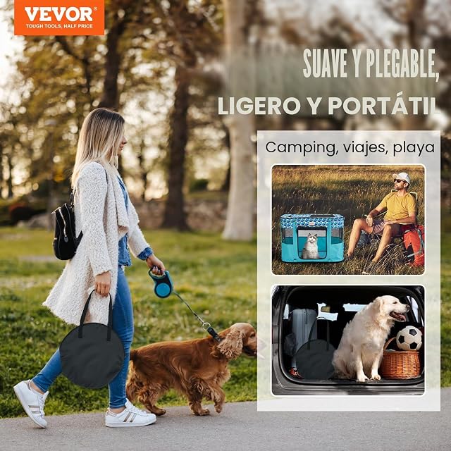 Foto 2 de 8 de VEVOR Parque Infantil Portátil para Perros 812x609x558 mm Parque Infantil Plegable para Cachorros y Gatos…