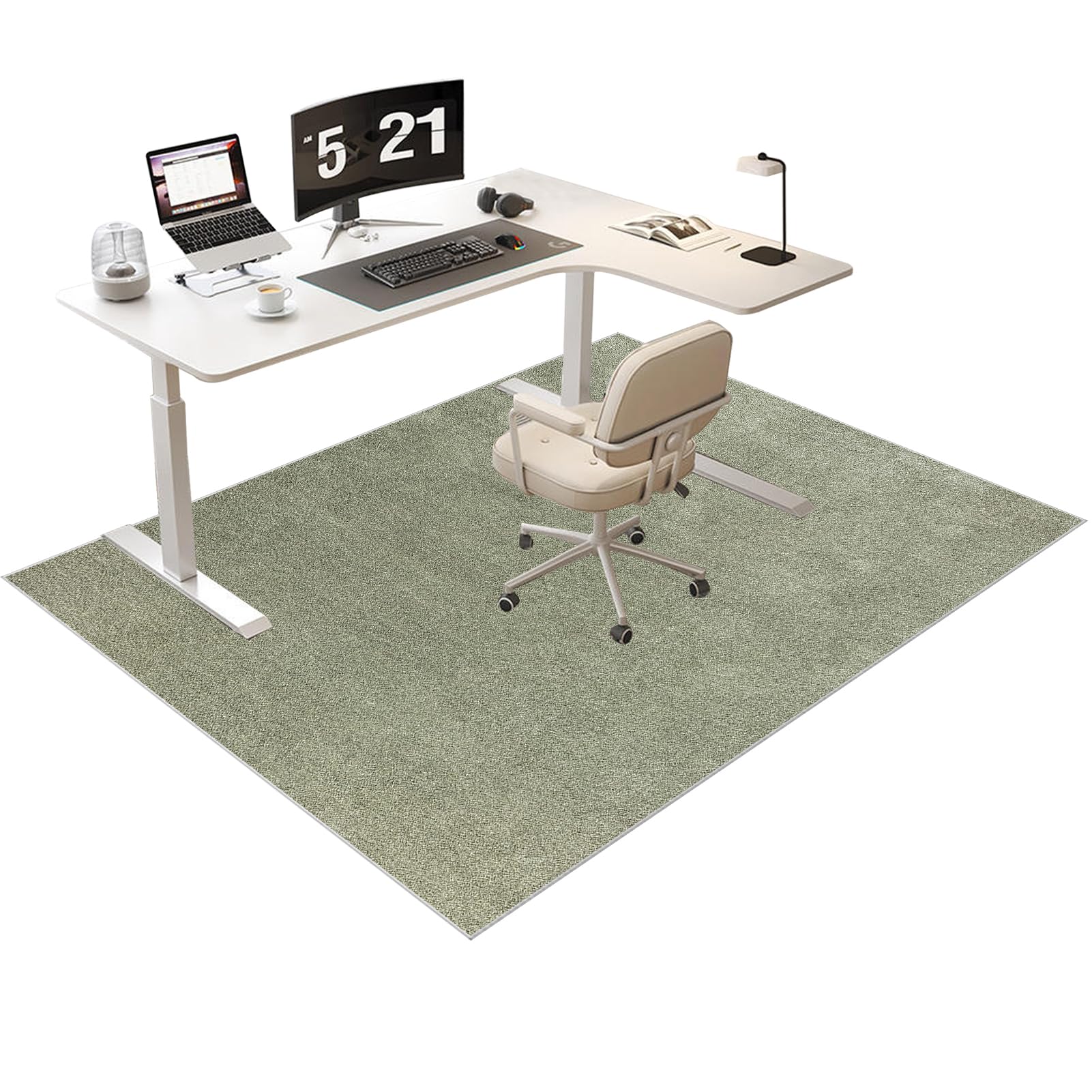 Ultra Tappetino protettivo per pavimenti, 150 x 190 cm, antiscivolo, ideale per sedie da ufficio, giochi e taglierine, perfetto per moquette e pavimenti in legno.