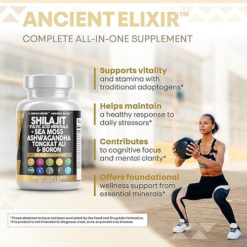 Miniatura 5 de Suplemento Shilajit puro 10,000 mg Himalaya con musgo marino 6000 mg Ashwagandha 6000 Tongkat Ali Boro Magnesio - Ácido fúlvico y minerales traza