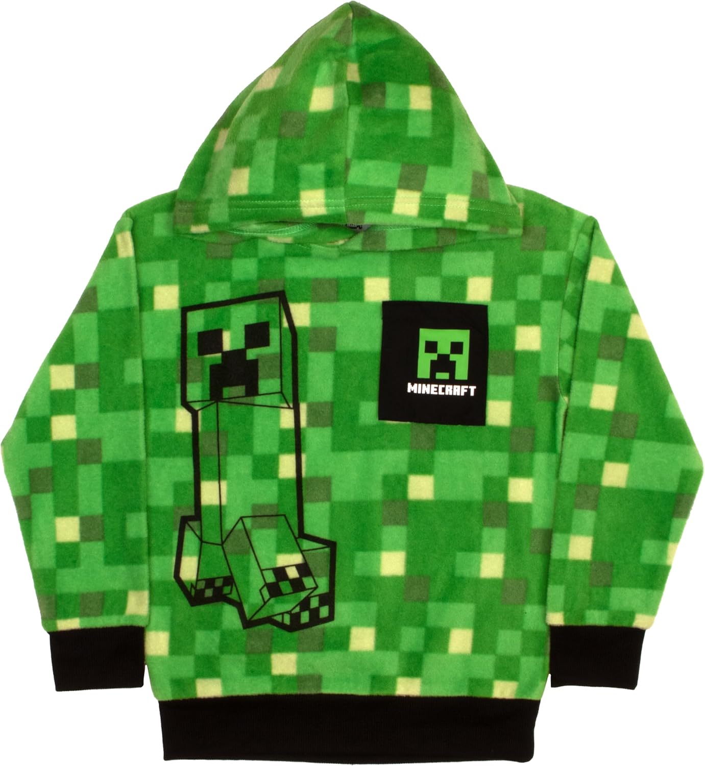 Minecraft Creeper Graphic 2-Piece Set - Boys Fleece Pullover Hoodie & Jogger Pants 2-Pack Bundle Set for Kids and Toddlers - Image 3