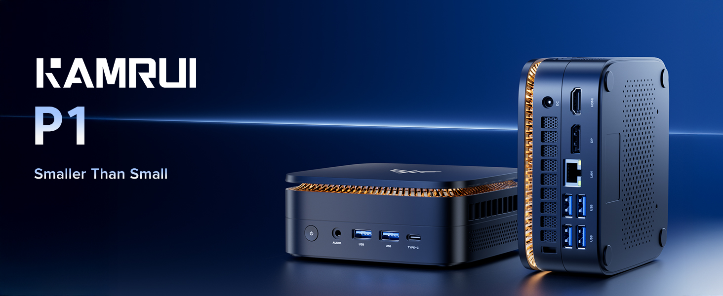 KAMRUI Pinova P1 Mini PC W-11 Pro AMD Ryzen 4300U 16GB RAM 512GB SSD