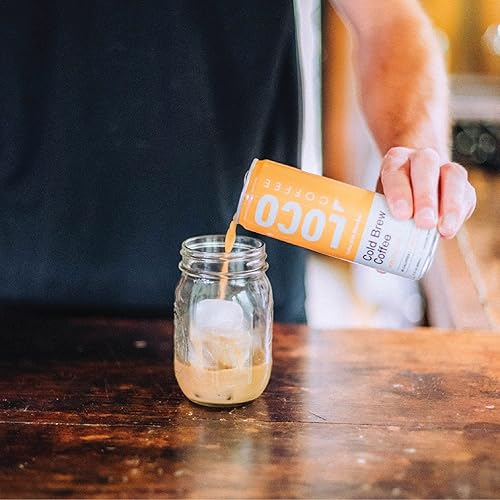 Miniatura 6 de Loco Coffee Cold Brew con leche de avena y agua de coco, paquete variado, lata de 11 onzas, paquete de 12, sin gluten y sin lácteos, bajo en azúcar,