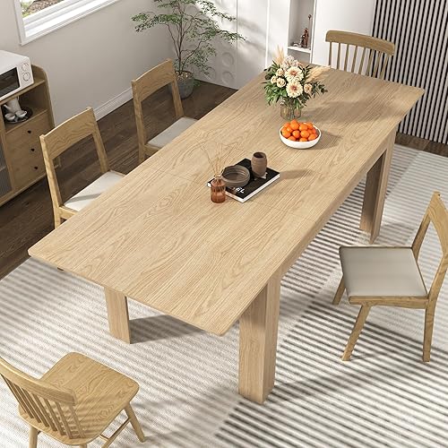 Mesa de comedor extensible para 6 a 10 personas, mesa de comedor de madera, moderna mesa extensible para reuniones, reuniones para cocinas pequeñas,