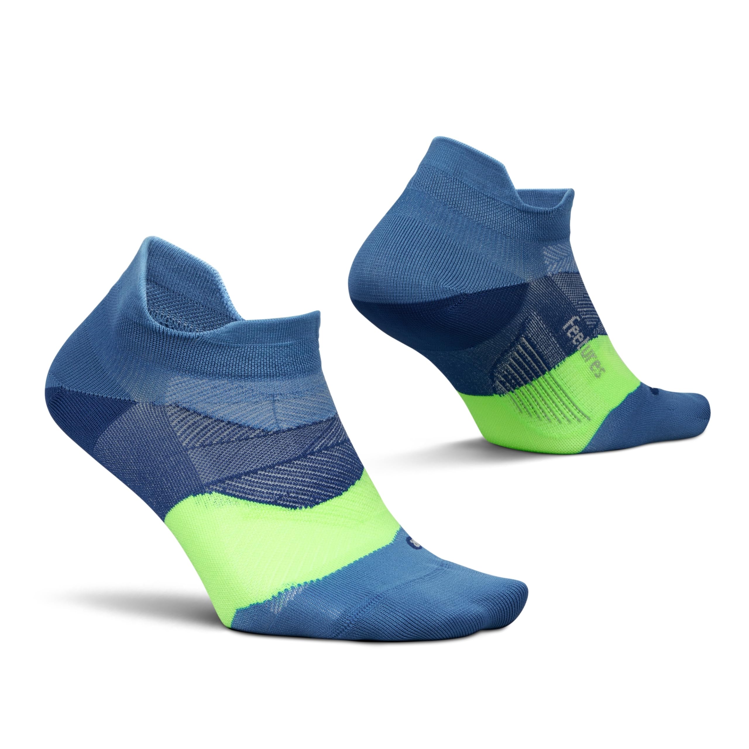 Feetures Elite Ultra Light Cushion Ankle Socks - Sport Sock with Targeted Compression - Bahama Blue, M (1 Pair)