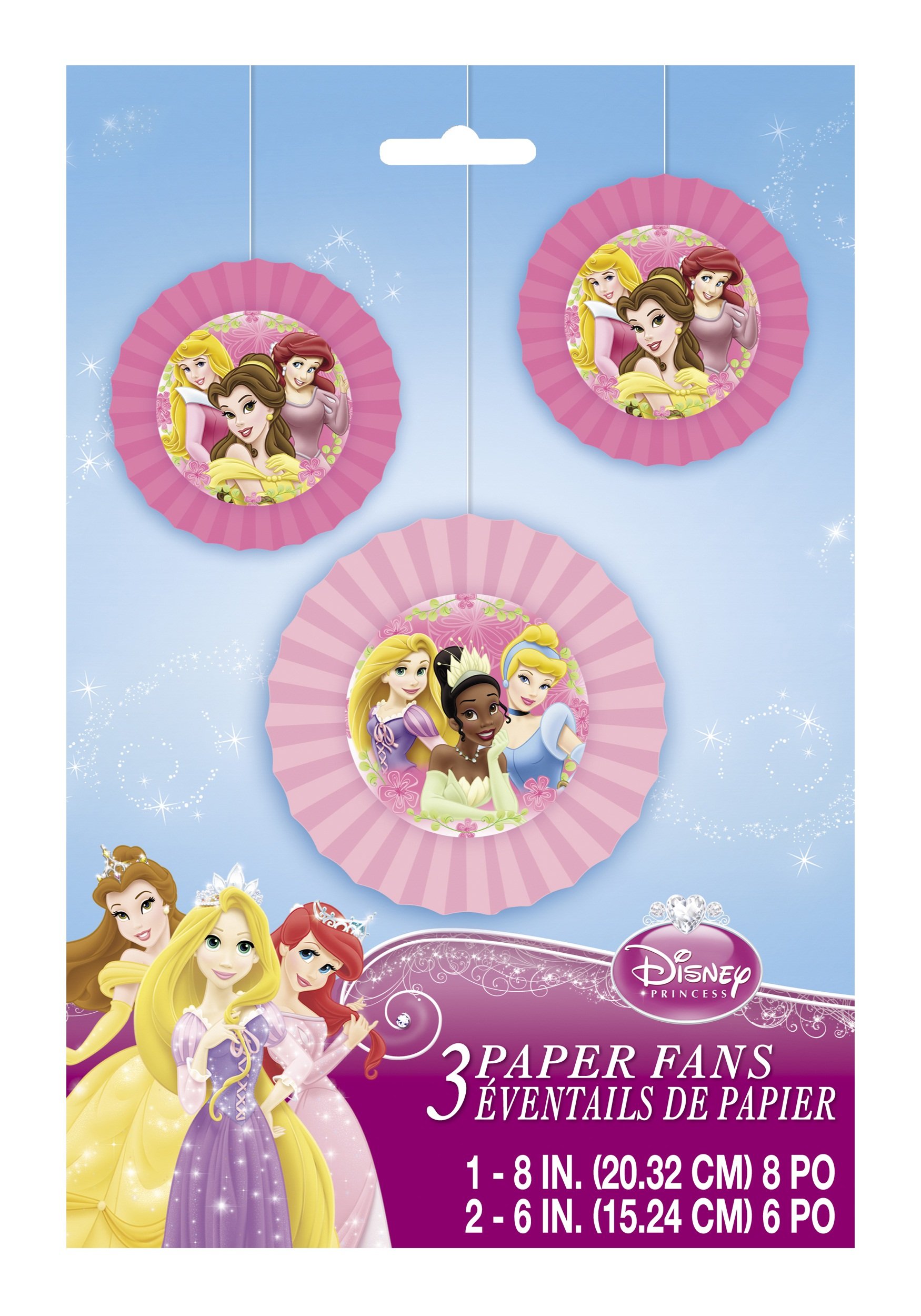 Amazon.com: Disney Princess Paper Fan Decorations, 3ct : Home & Kitchen