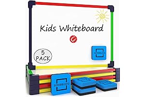 SCRIBBLEDO 5 Pack Small White Board Dry Erase Board for Kids