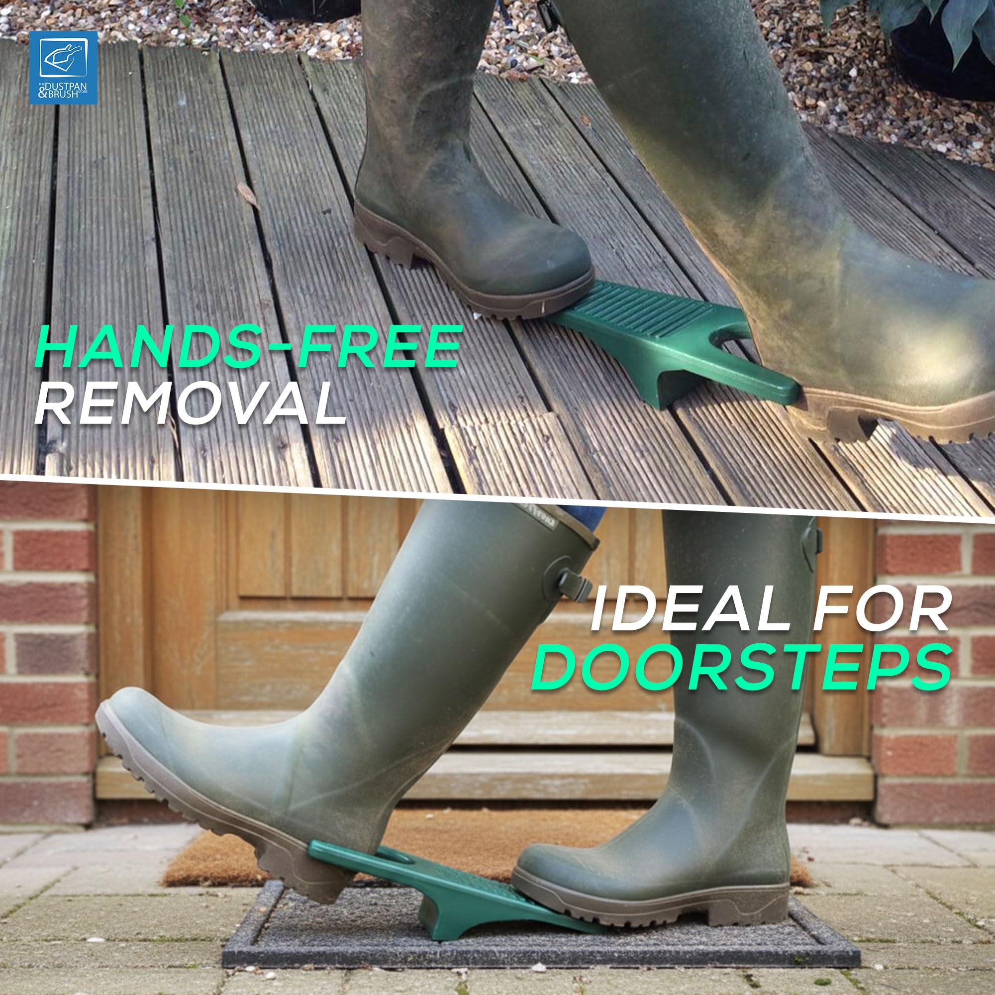 Extractor de botas de agua con rascador de construcción duradera, ideal para botas de equitación o caminar y zapatos de barro, color verde oscuro,