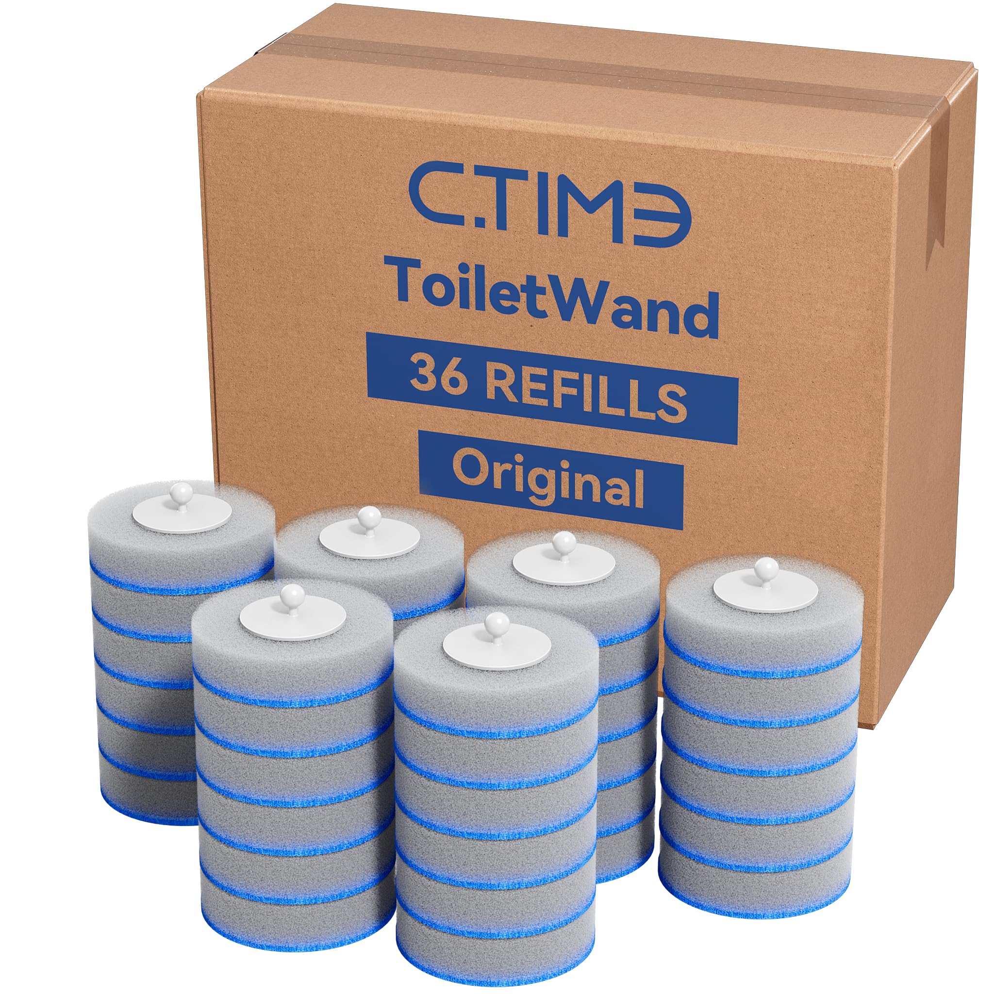 Photo 1 of CTIME - 36 Replacement Toilet Brush Heads, Suitable for Bathrooms and Toilets