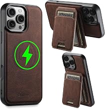 iPhone 16 Plus Case MagSafe Compatible iPhone 16 Plus Case with Detachable Back MagSafe Card Case Wireless Charging Compatible Card Storage iPhone 16 Plus Cover Stand Function Back Card Holder