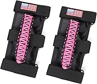 Vista 34 de Asas de agarre para barra de agarre para Jeep Wrangler Accesorios TJ JK JL Gladiator JT - Hebilla de metal mejorada, naranja cibernético, paquete