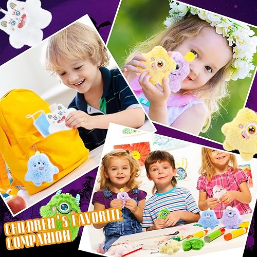 Miniatura 7 de Hungdao Mini Llavero de Peluche a Granel, Rellenos de Media Navideña, Lindas Llaveros de Animales de Peluche, Llaveros para Mochila, Rellenos para