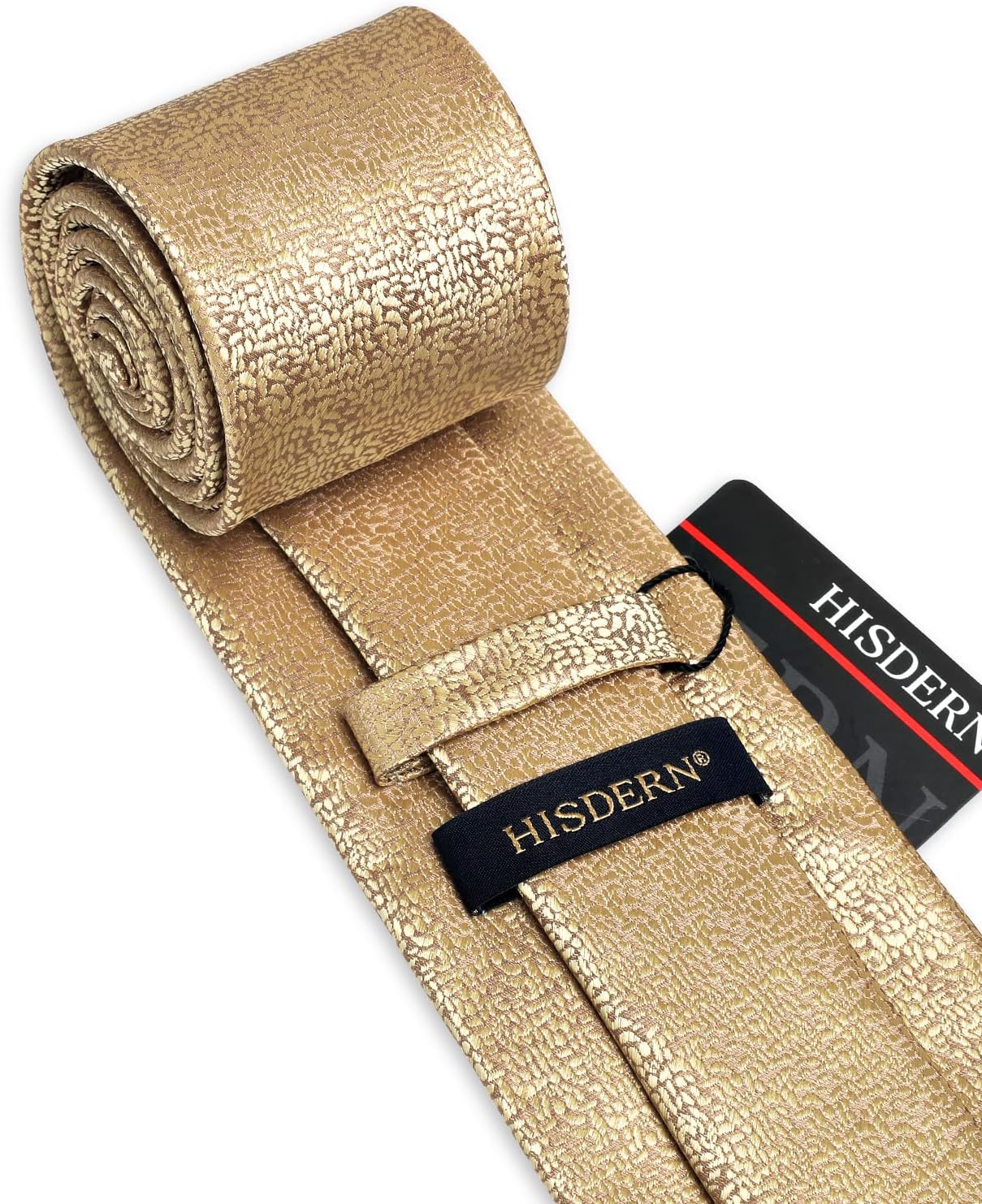 HISDERN Mens Ties Striped Ties for Men Formal Tie and Pocket Square Set Necktie for Wedding Business Graduation - Image 8