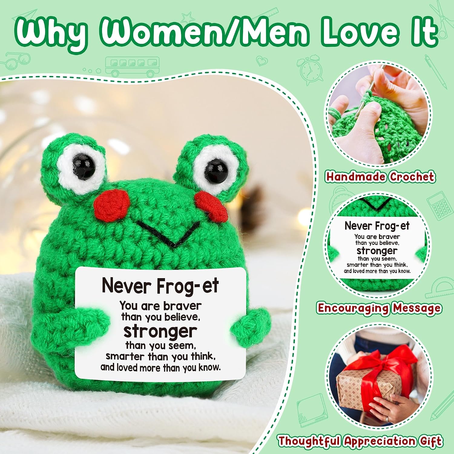 Back to School Gifts Positive Frog, Fun Inspirational Gifts for Teen Girl