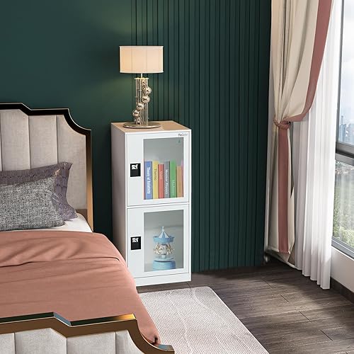 Miniatura 9 de MECOLOR - Casillero pequeño vertical de un solo nivel con cerrojo de candado, almacenamiento de 2 o 3 compartimientos para empleados, hogar,