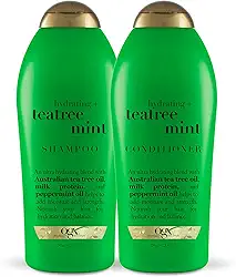 OGX Hydrating + Tea Tree Mint Shampoo & Conditioner, 25.4 Ounce (Set of 2)