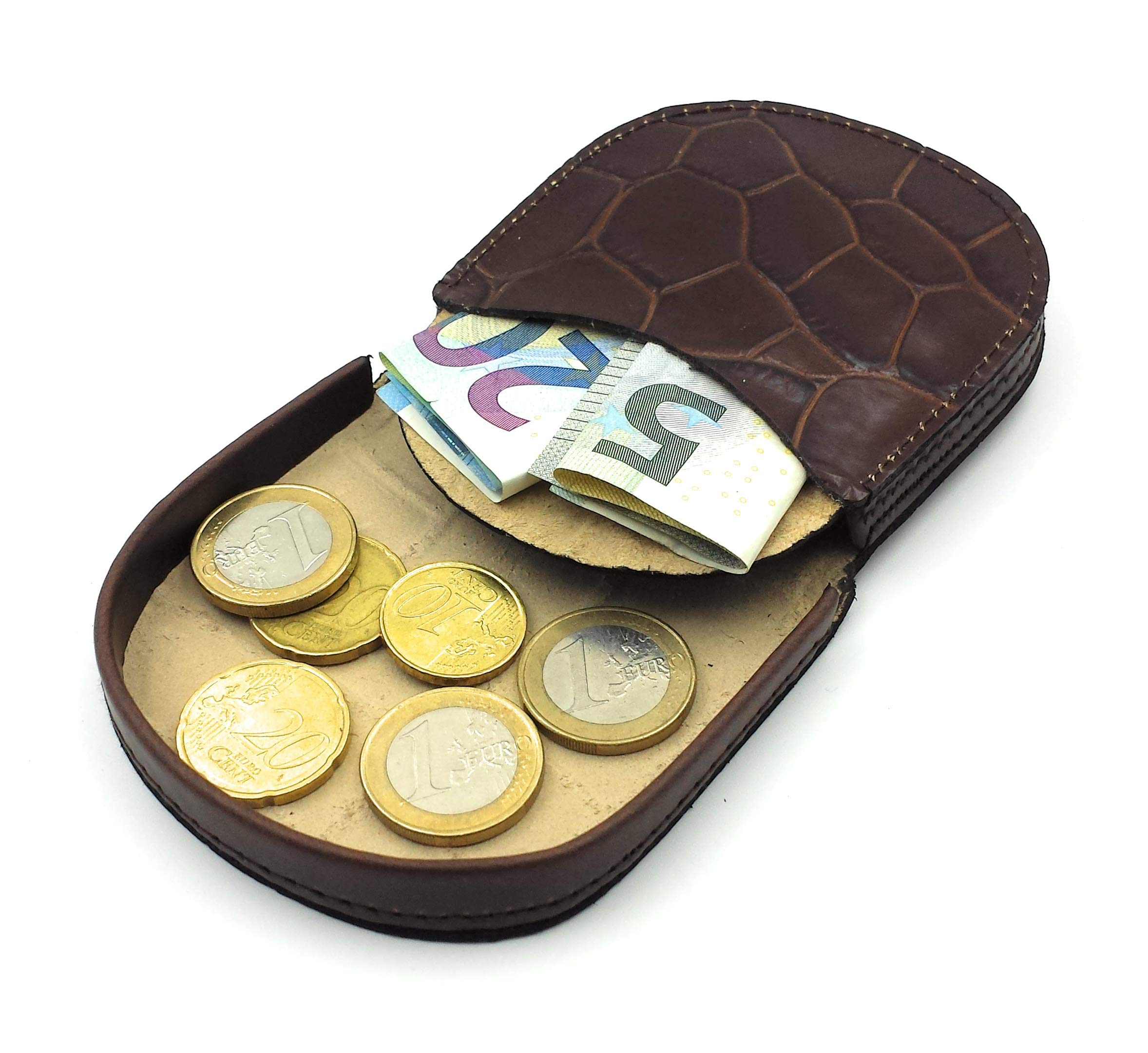 franartPiel - Taconera, monedero de tacón clásico hecho a mano en Piel Ubrique - Pequeña cartera de cuero auténtico para llevar tus monedas (Negro) — view 3