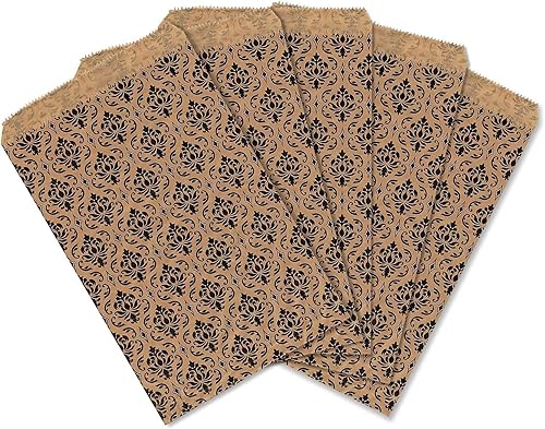 RJ Displays - Paquete de 200 bolsas de papel kraft marrón damasco, 4 x 6 pulgadas para dulces, galletas, regalo pequeño, manualidades, recuerdo de