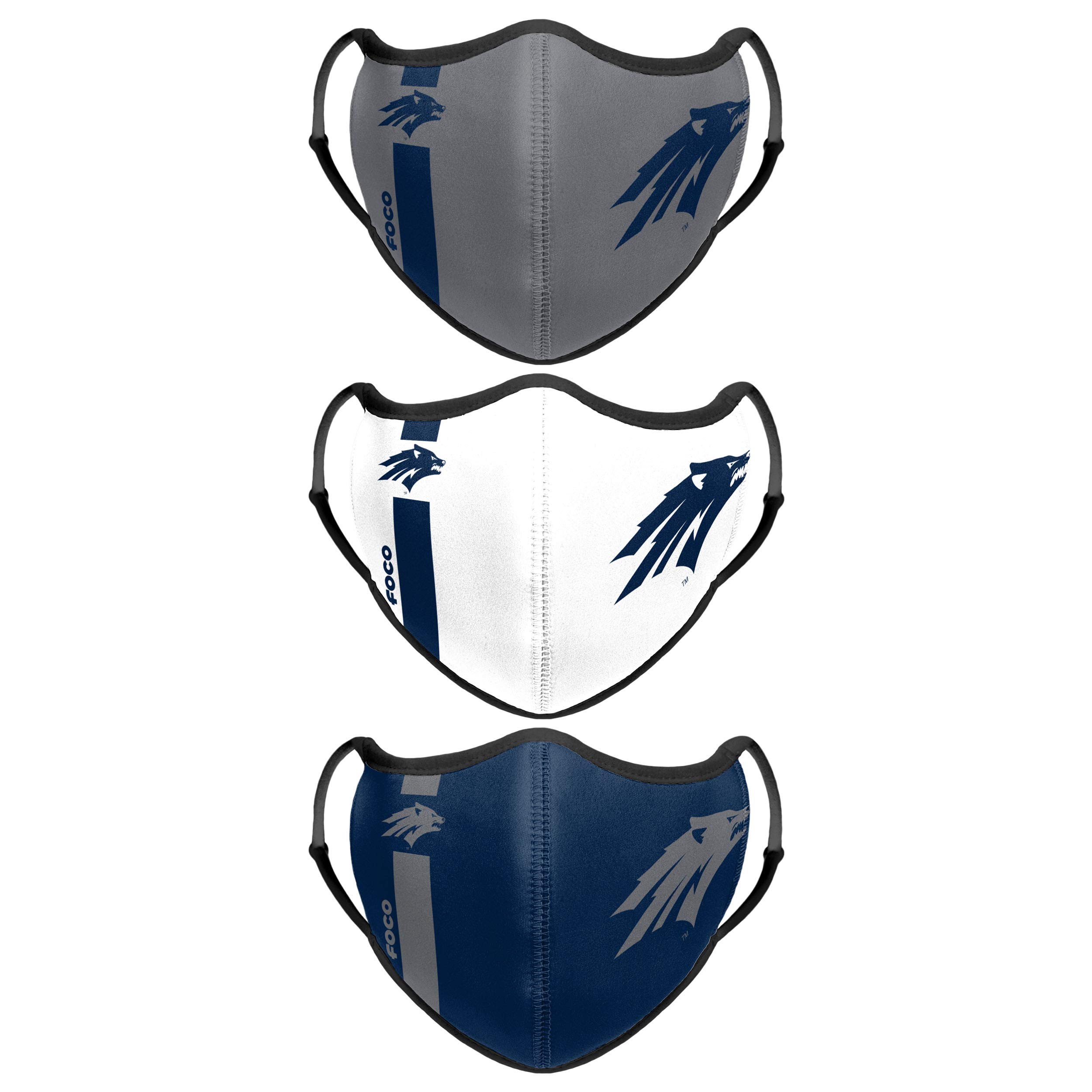 FOCO Nevada Wolf Pack NCAA Face 3 Pack Face Cover