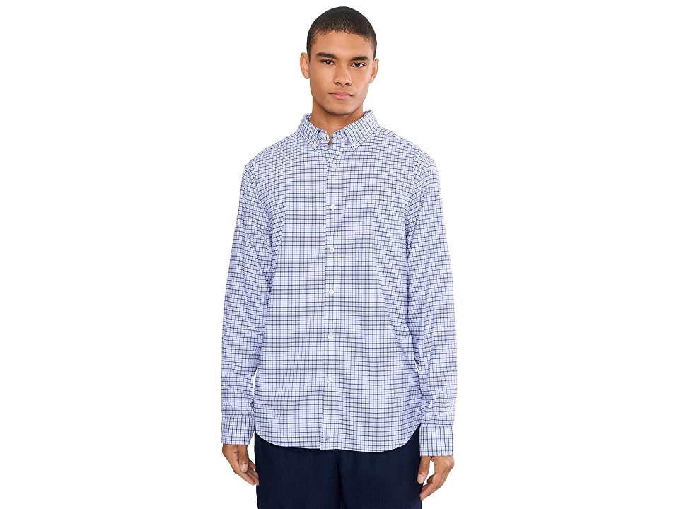 Vineyard Vines Performance Cotton Tattersall Shirt Men's Clothing Lavender Sky: 2xl, Cotton/nylon/spandex