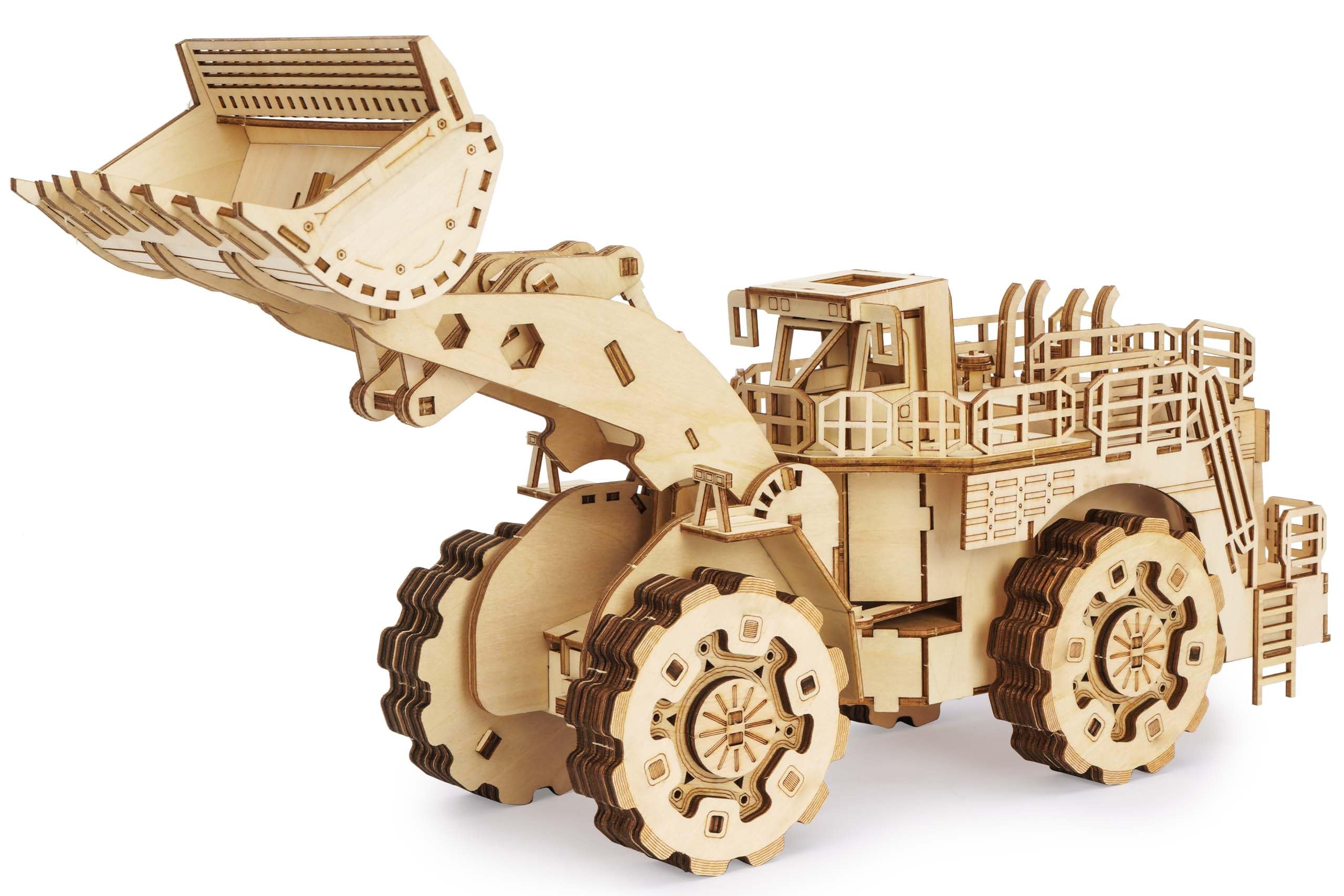 3D drewniane puzzle dla dorosłych, Drewniany mechaniczny model wózka widłowego, Drewniany DIY wózek widłowy DIY świąteczne prezenty urodzinowe, 312 elementów